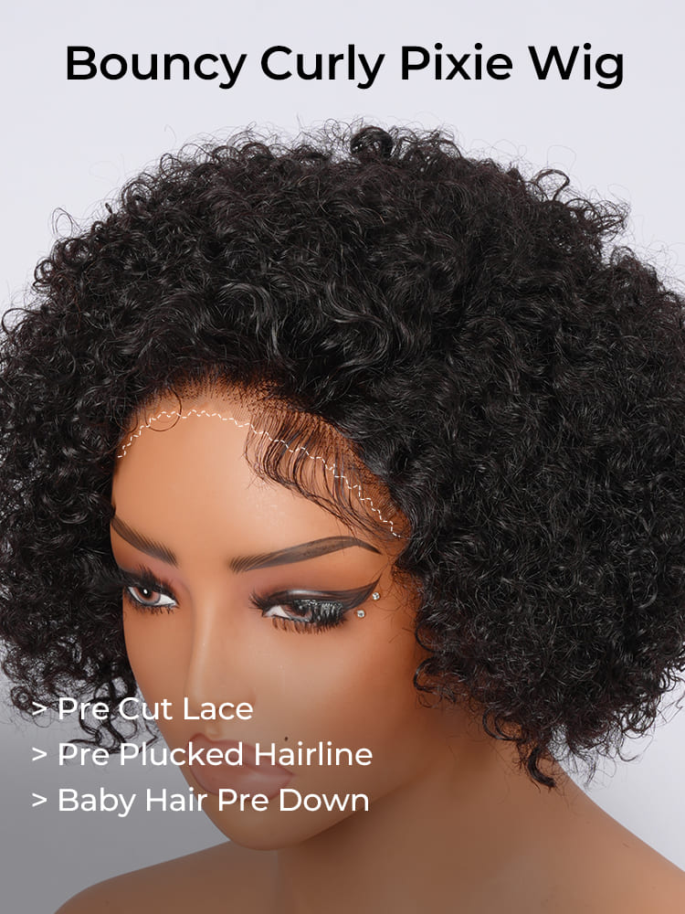 bouncu curly lace closure wigs