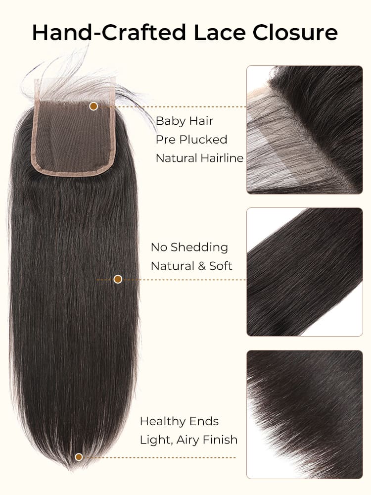 Straight Human Hair Lace Closure