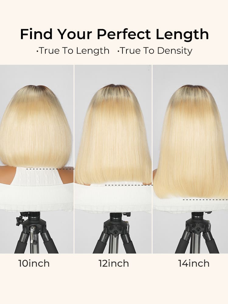 straight bob lace front wig