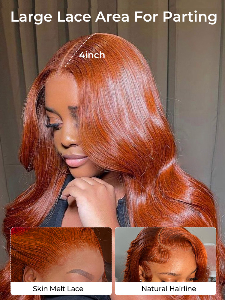 copper lace frontal wig