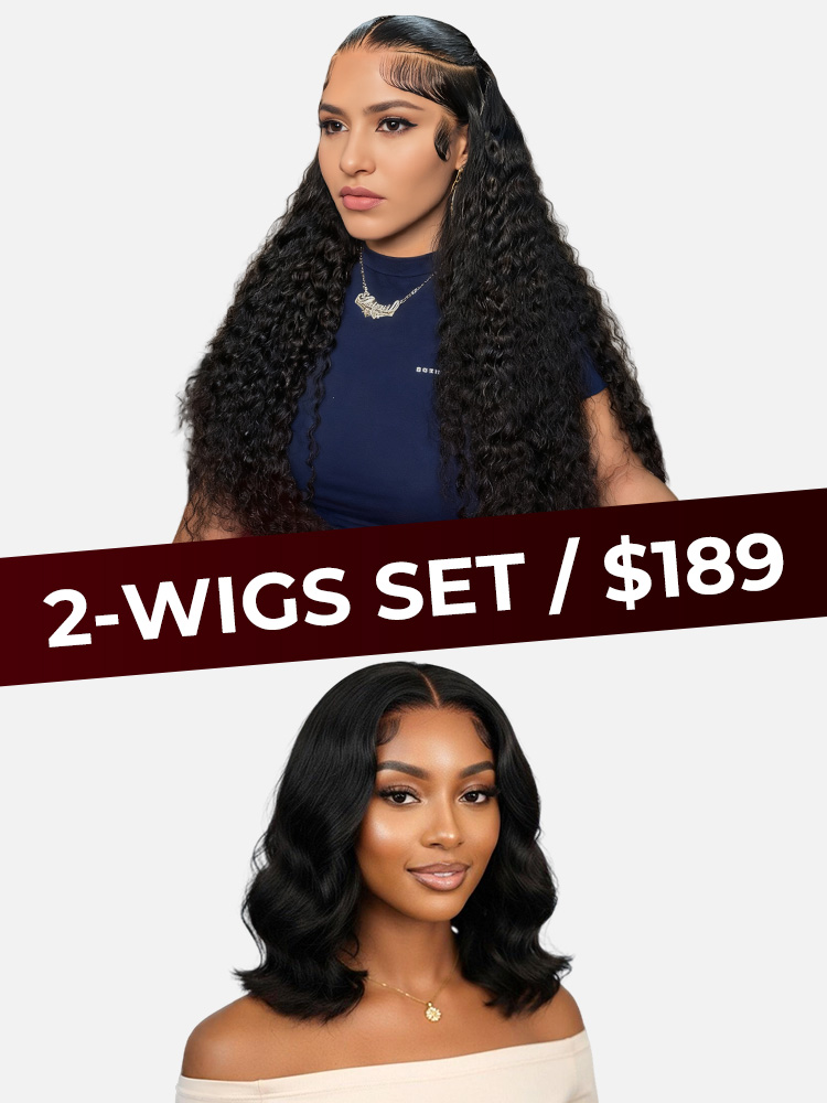 braided wig and body wave wig set