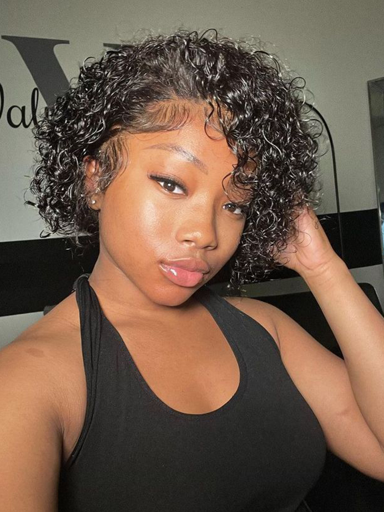 free part curly lace front wigs