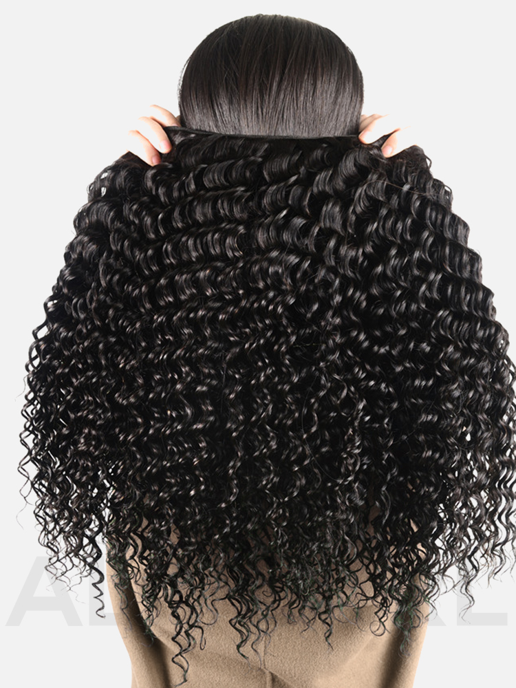 100% Human hair deep wave hair bundle