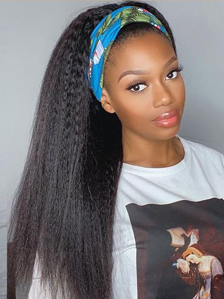 kinky straight headband wigs