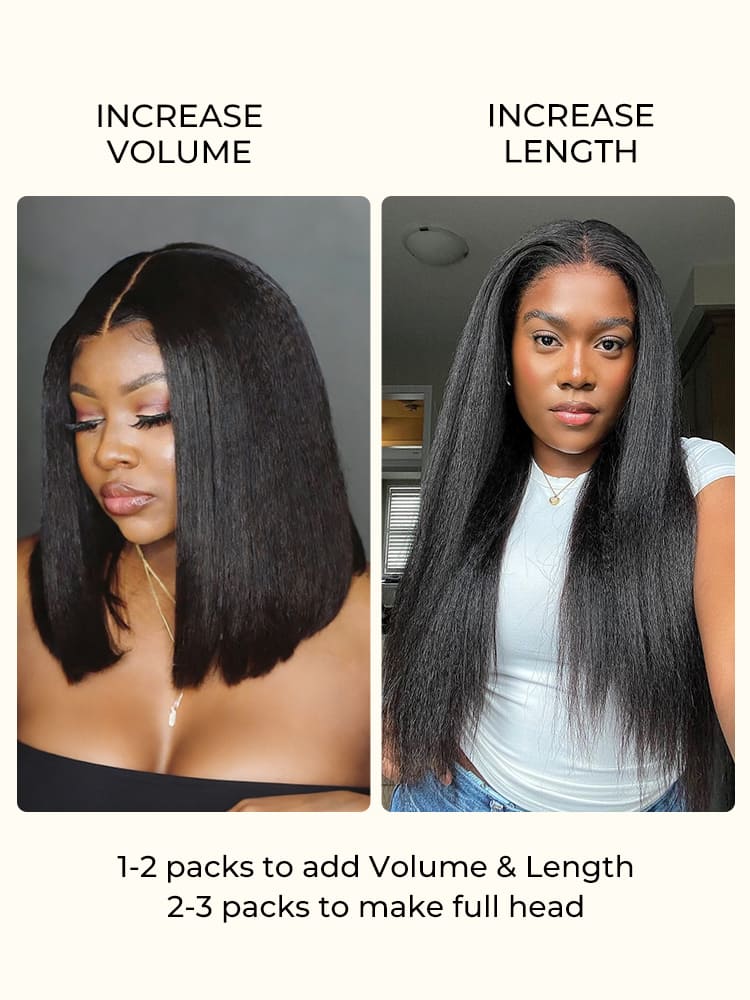 Yaki straight PU hair extension