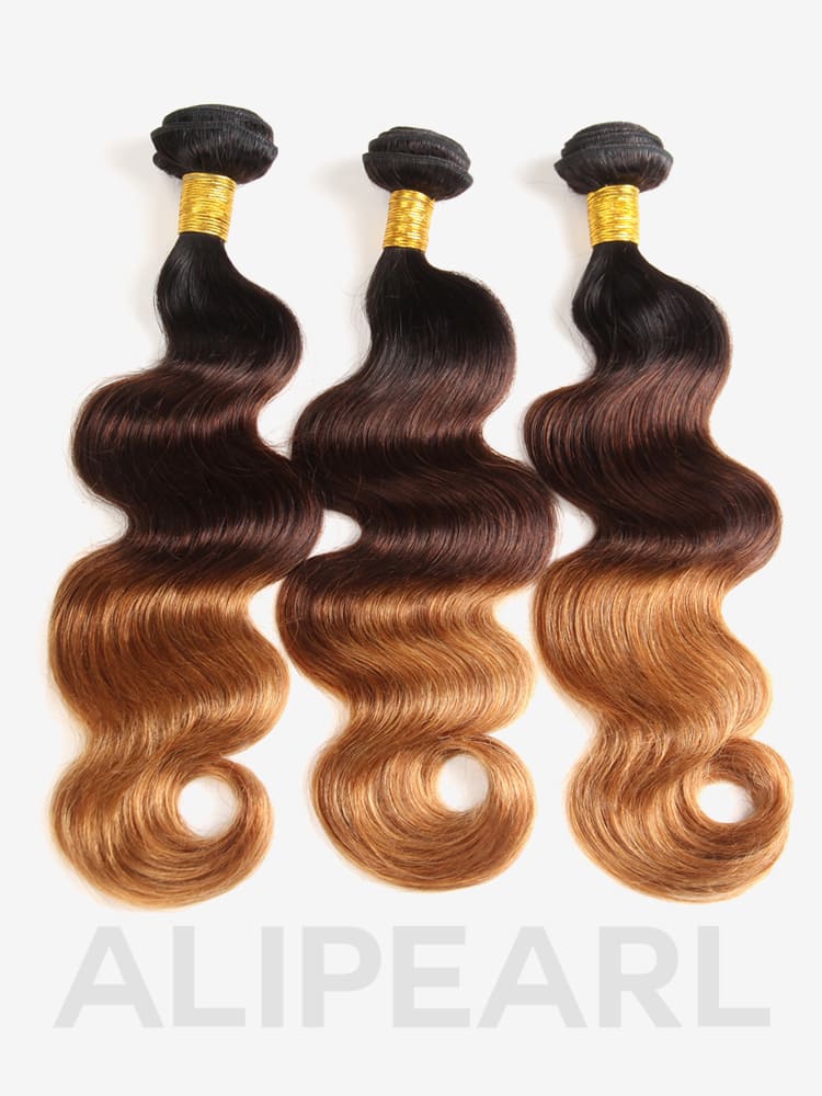 Brazilian Ombre Color 1B/4/30 Body Wave 3 Bundles Alipearl Hair