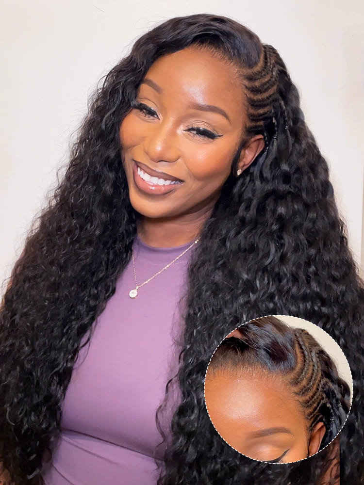 boho braided lace frontal wig human hair