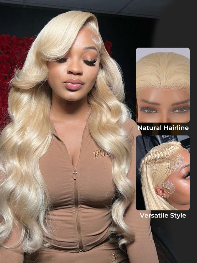 Alipearl Full Lace Wigs 613 Blonde Color Straight and Body Wave Human Hair Wig