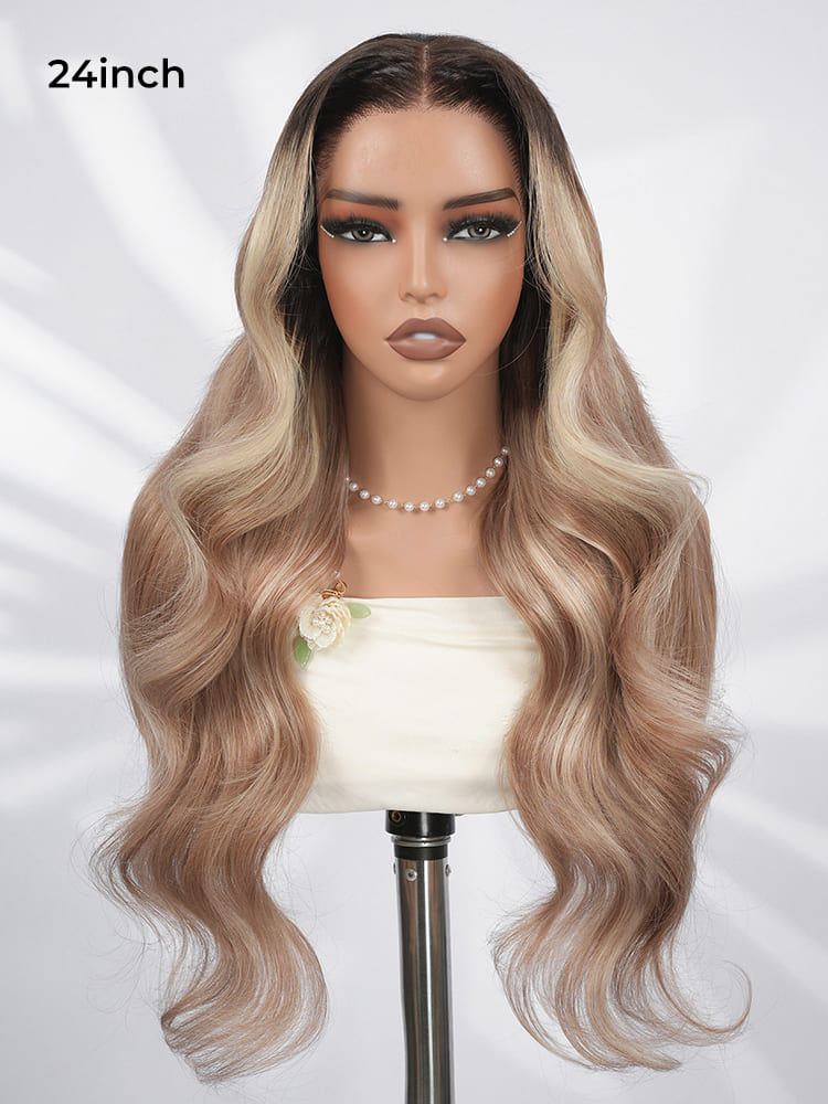 honey blonde body wave wig 