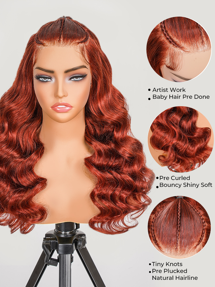 colored body wave wig