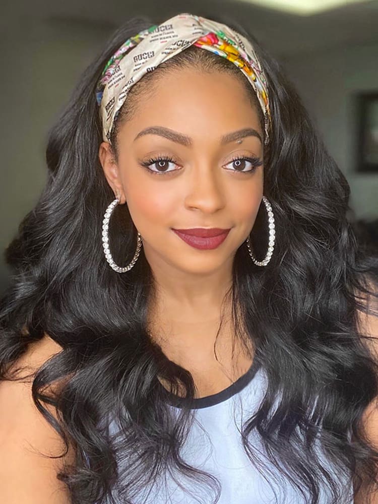 body wave headband wigs