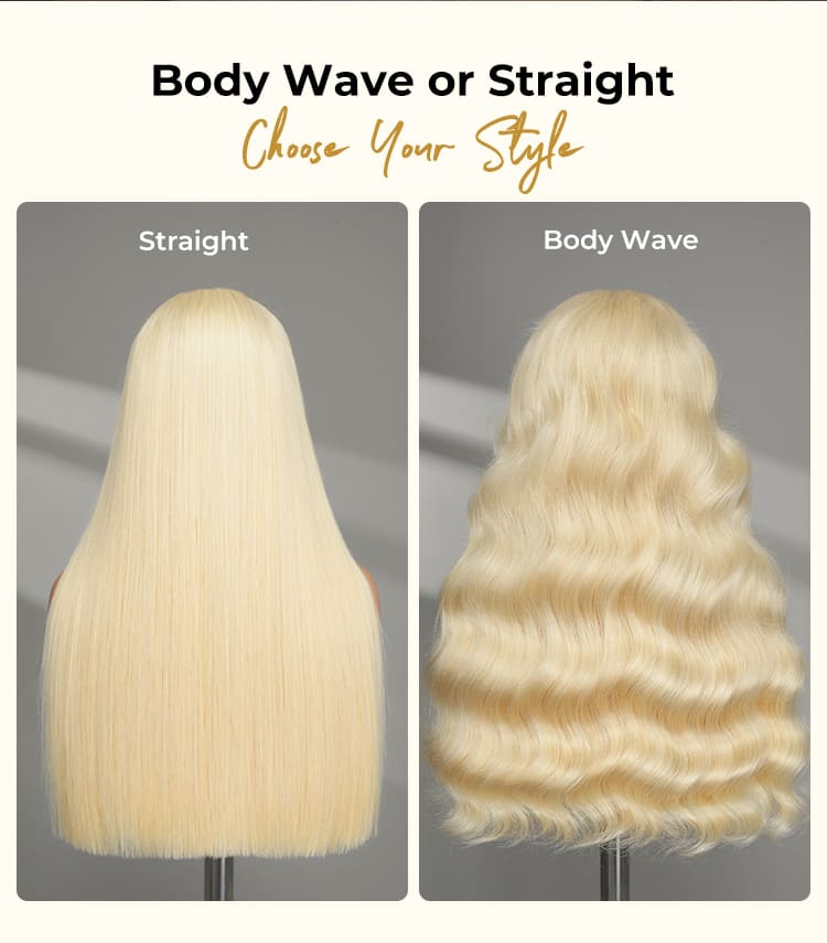 straight and body wave wig