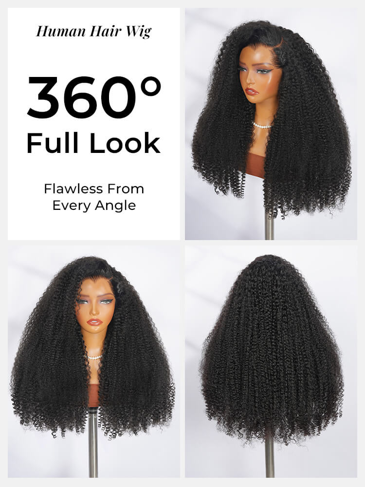 C Part Kinky Curly Wig