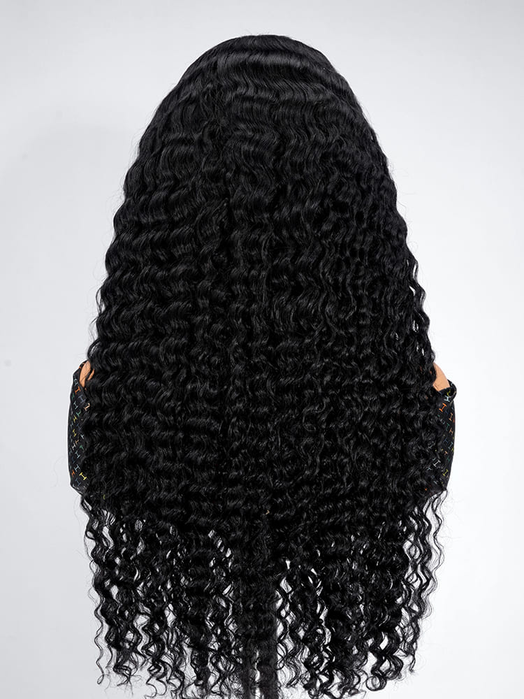 bouncy deep wave lace frontal wig