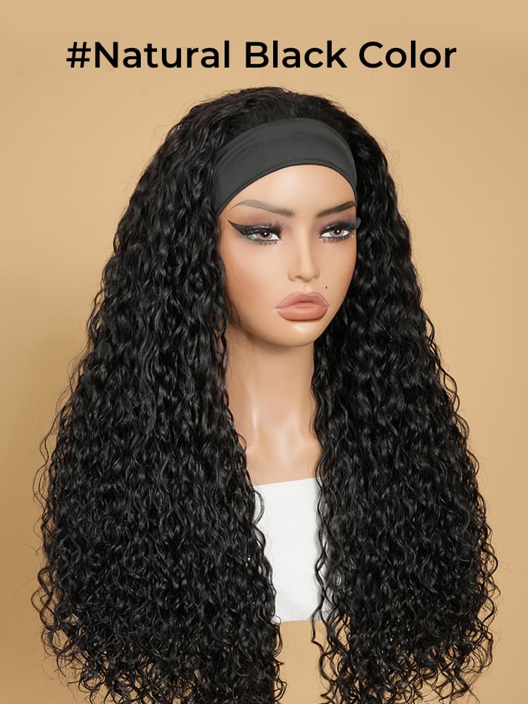 water wave headband wigs