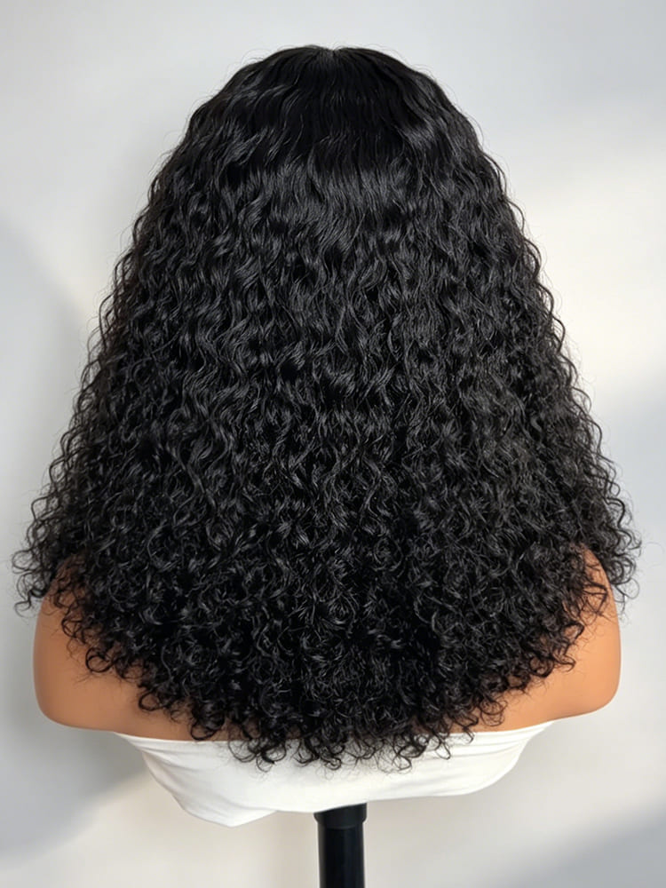bouncy jerry curly lace front wig
