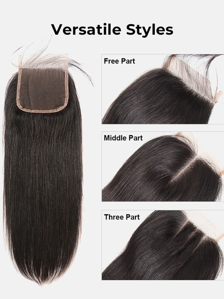 free parting lace closure front