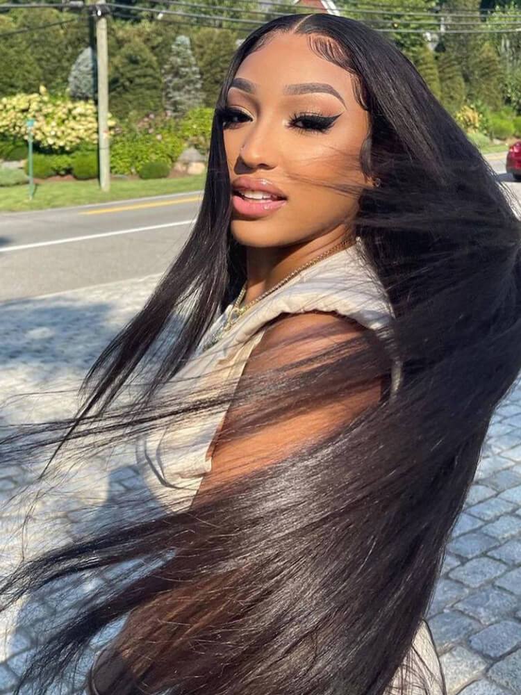 40 inch straight lace front wig