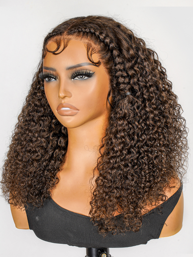bouncy curly lace frontal wig