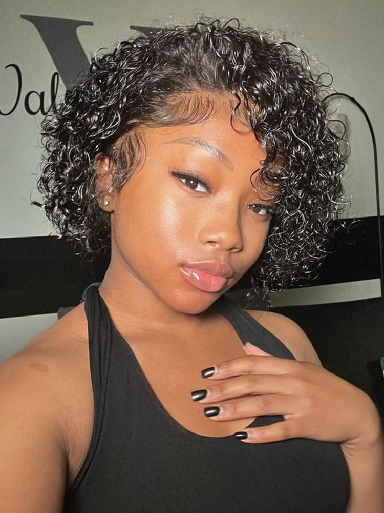 alipearl small curly lace front wig