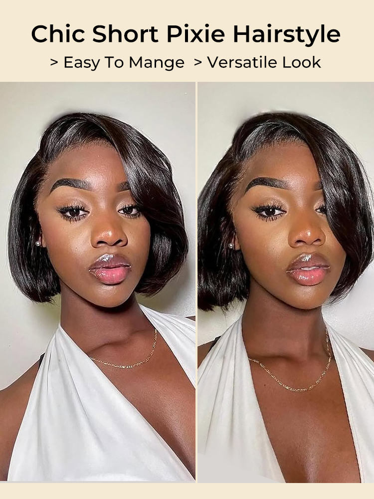 lace front wig side part look