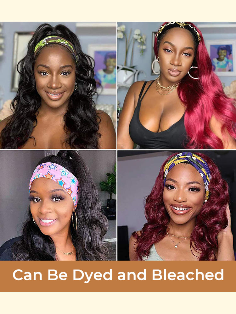 body wave headband wigs
