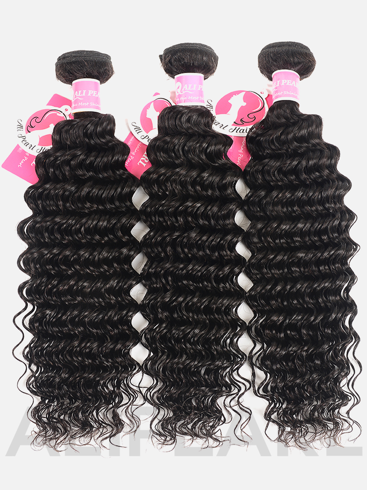 3 pieces deep curly hair bundle