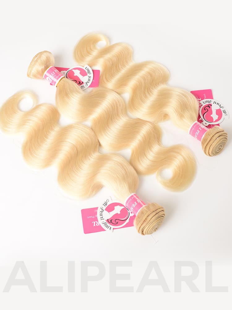 613 blonde human hair bundles