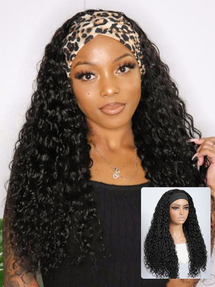 alipearl water wave headband wigs