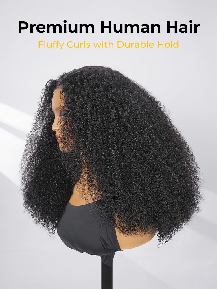 Drawstring Curly Short HD Lace Front Wig