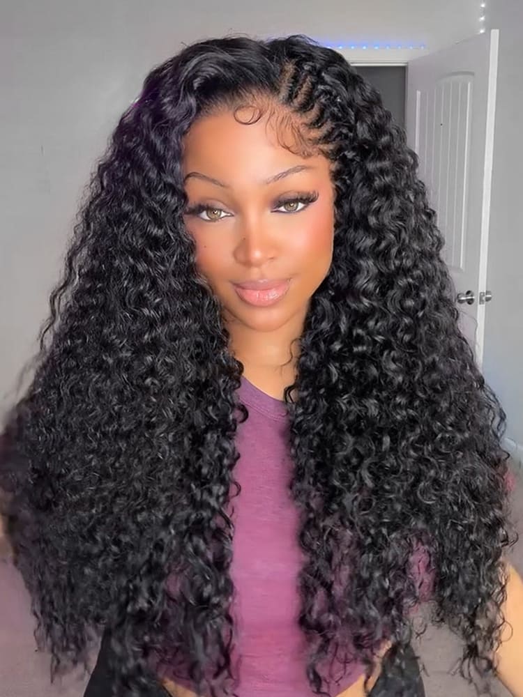 Water Wave Pre Braided 13x6 HD Lace Glueless Wig Ready to Go