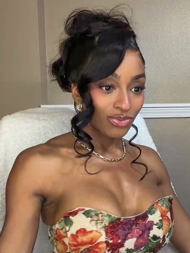 side part 360 lace frontal wig with bang