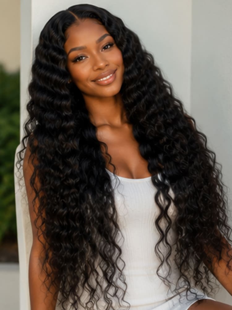 Voluminous loose deep wave wig