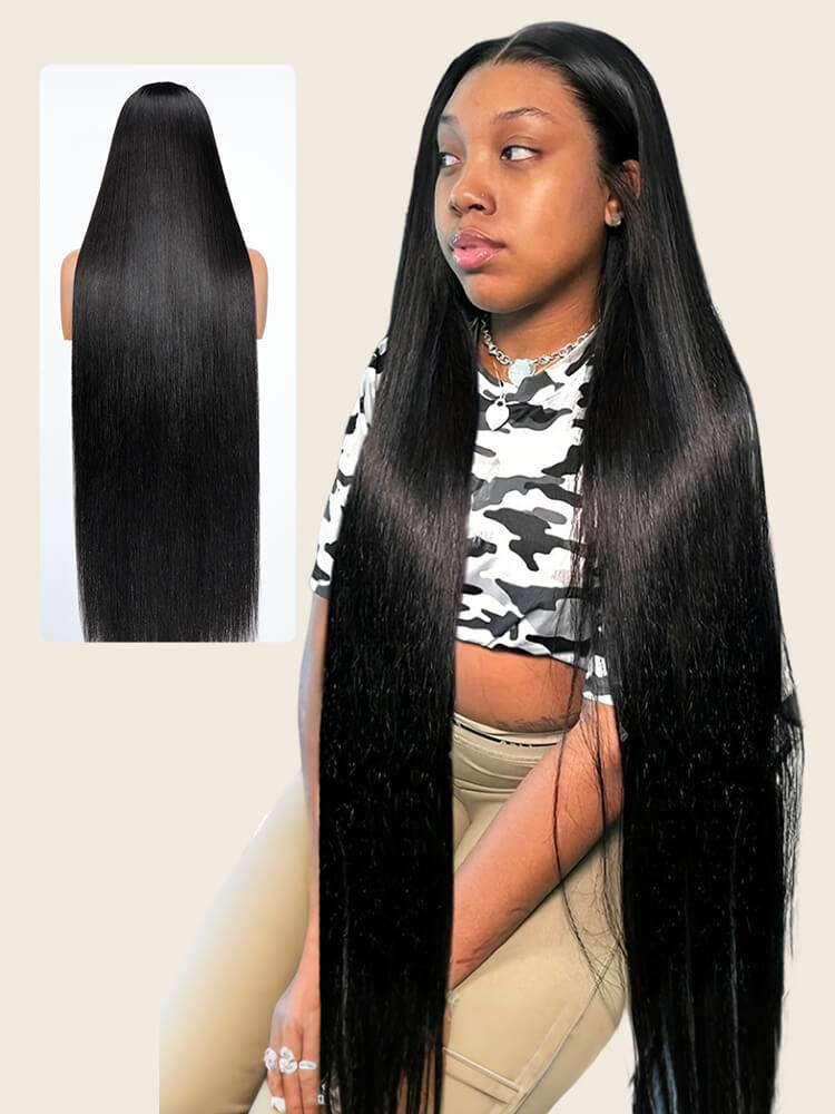250% density straight wig