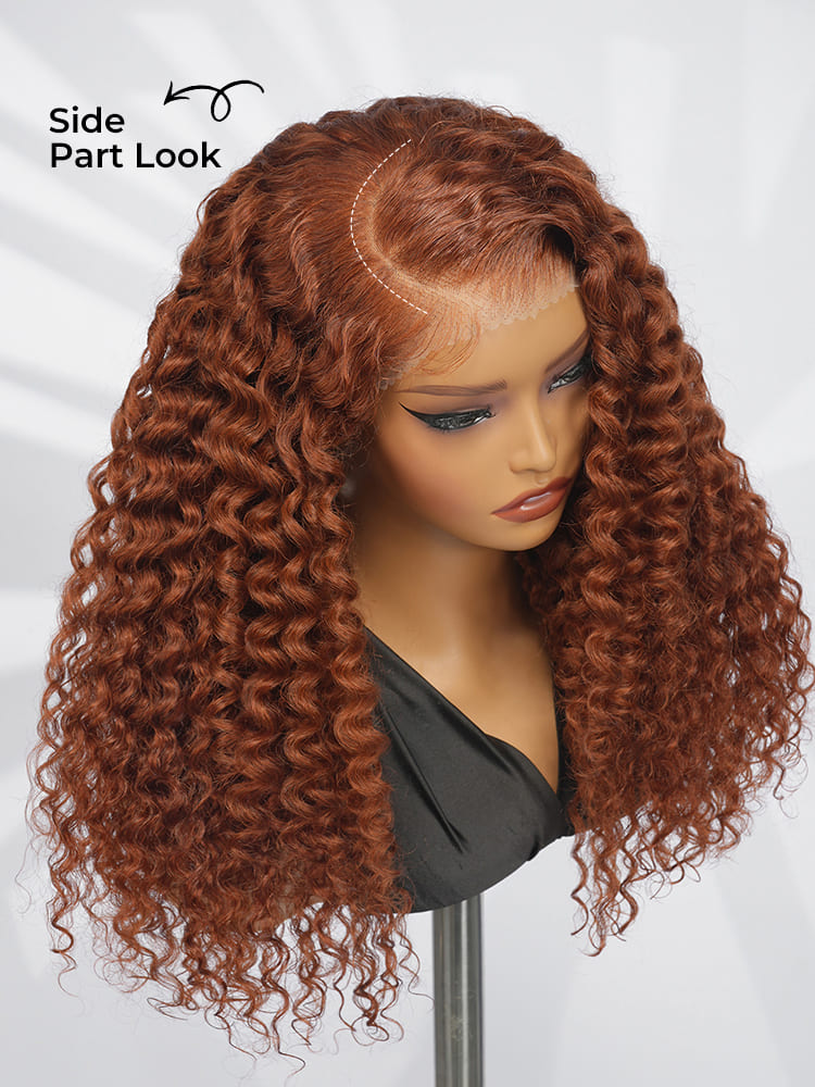 side part glueless wig