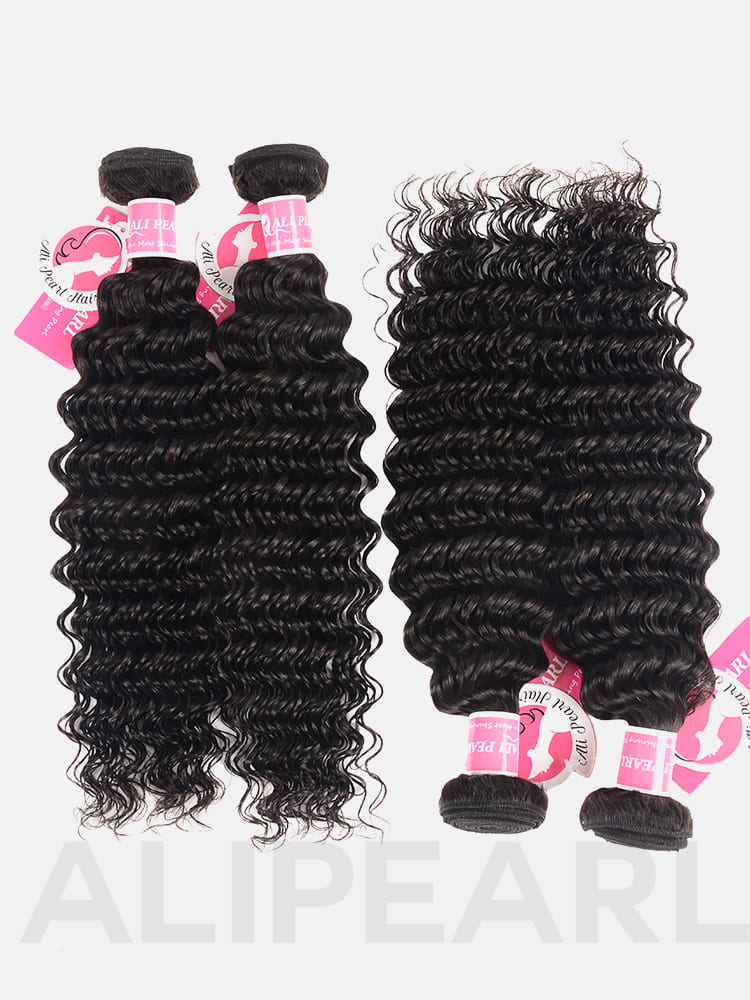 deep wave human hair 4 bundles
