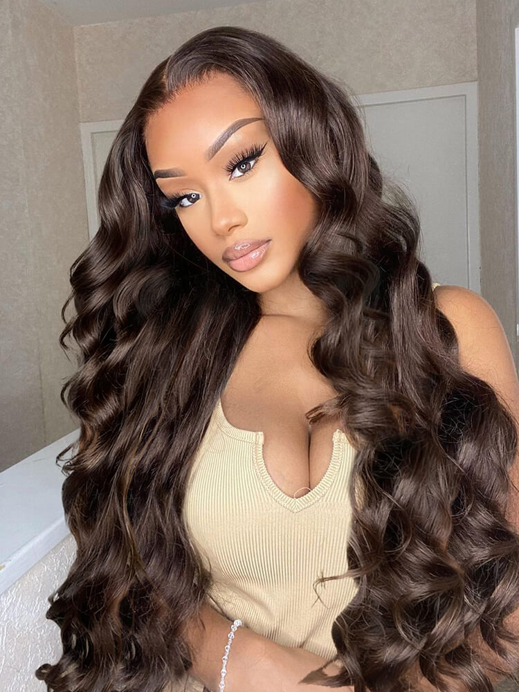 full density brown wig