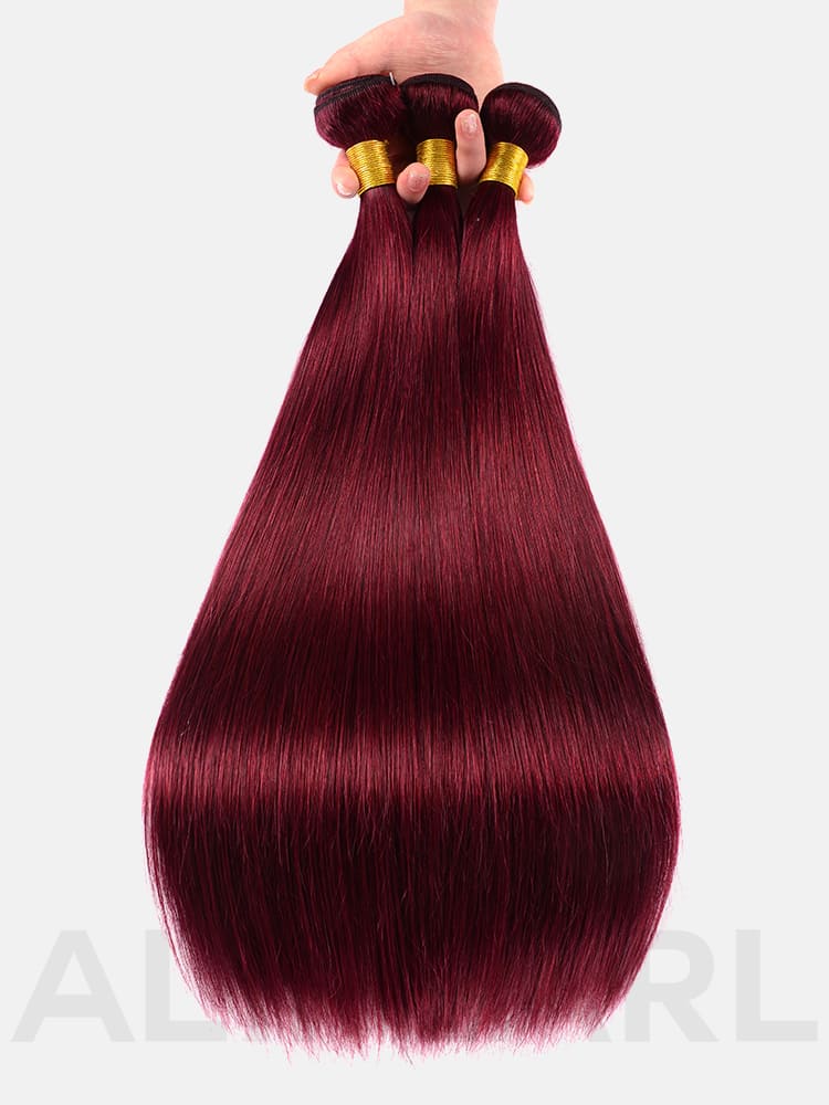 99J burgundy straight hair bundle