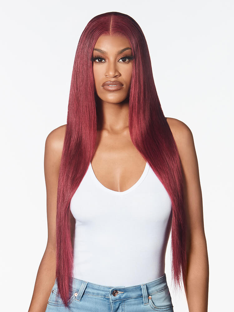 99j burgundy lace front wig
