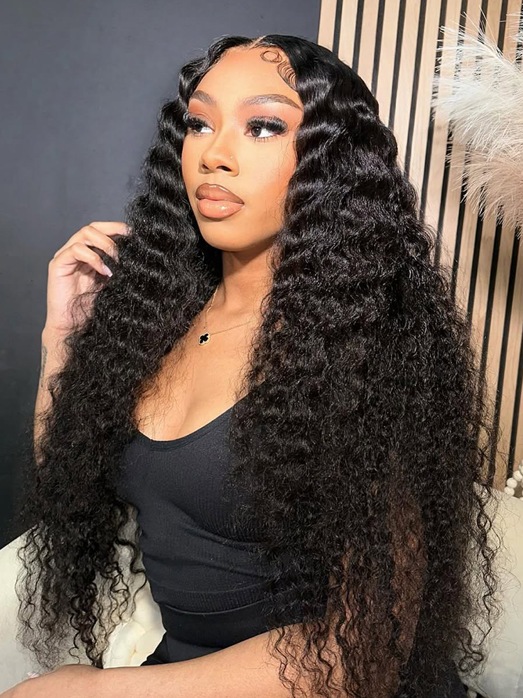Long Deep Wave Lace Front Wigs