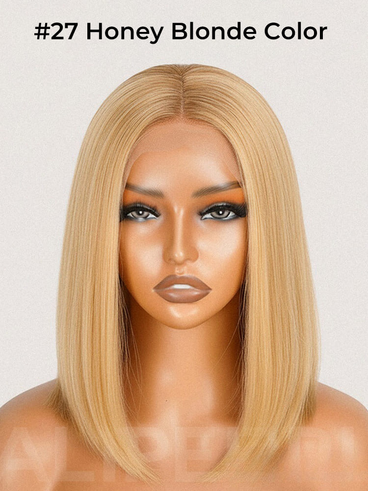 honey blonde corlor lace front wig