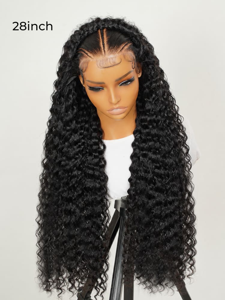 28 inch deep curly wig