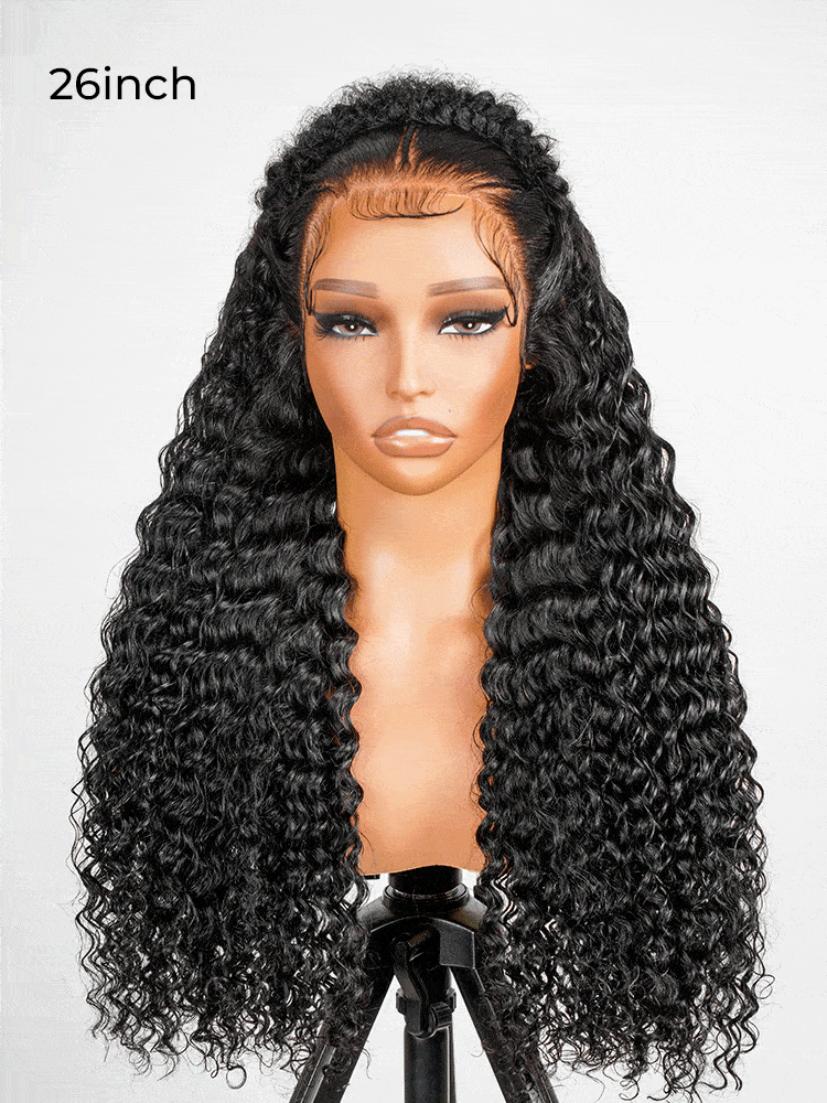 pre styled deep wave wig