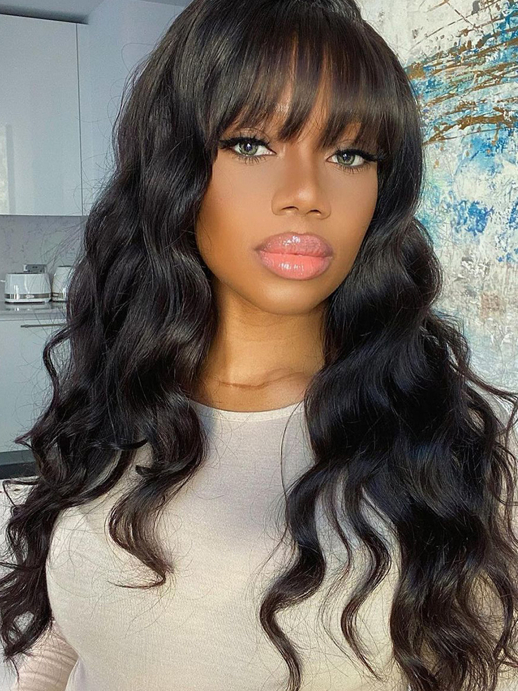Body Wave Wigs With Bangs