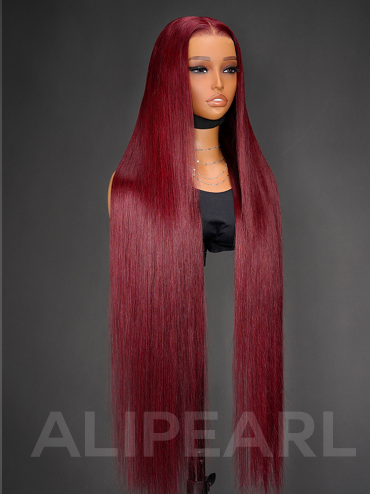 burgundy colored Human Hair wigs