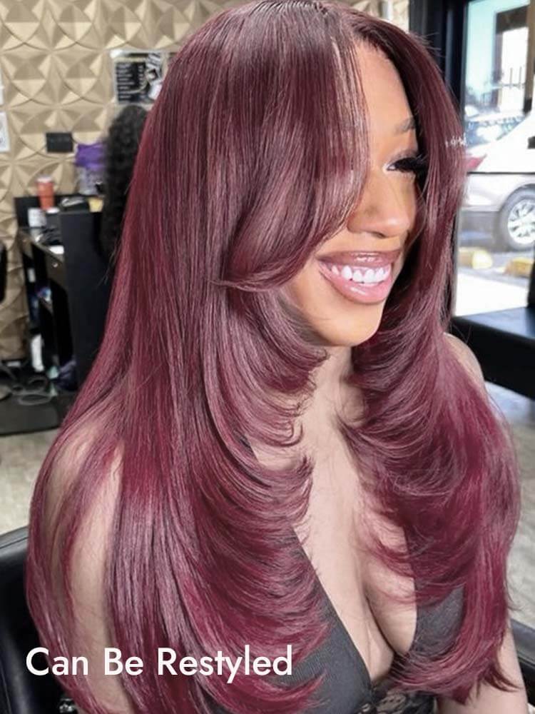 13x6 lace frontal hair wig 99j straight