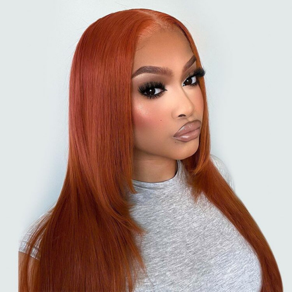 Burnt Orange layered hair