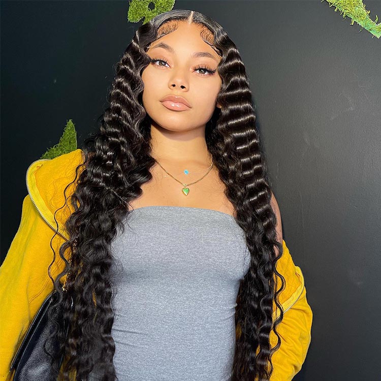 Crimped Deep wave wigs