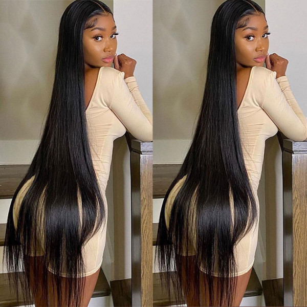 Long Wigs Human Lace Front Wigs Straight Frontal Wigs 24-40 Inch -Alipearl  Hair