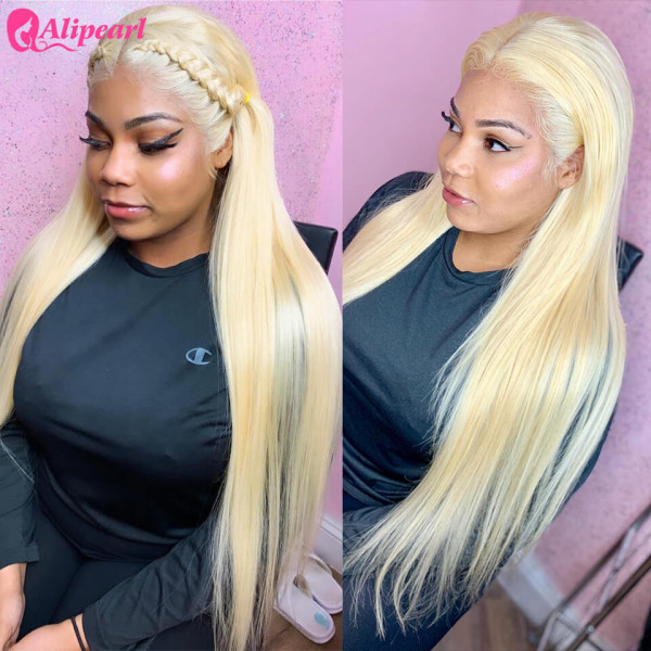 Pure 613 Blonde Lace Front Wigs With Baby Hair Free Part -Alipearl Hair